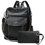 Shrrie Rucksack für Damen, modischer Leder-Rucksack, Geldbörse, Designer-Reiserucksack, Schultertasche, 2-8 Vintage Dunkelgrün, Modern