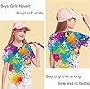 Kids4ever 6-8 Years KidsT-Shirt Cool 3D Paint Splatter Printed White Tshirts Boys Girls Brothers Casual School Festival Party Play Tee Shirts #3
