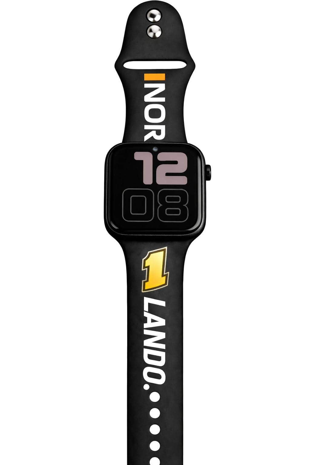 LandoNorris Racing Bracelet en silicone souple compatible avec Apple Watch Series 7 6 5 4 3 2 1 SE Paraphernalia Sorority Gifts Bracelet de sport compatible avec Apple Watch 38 mm, 40 mm, 41 mm
