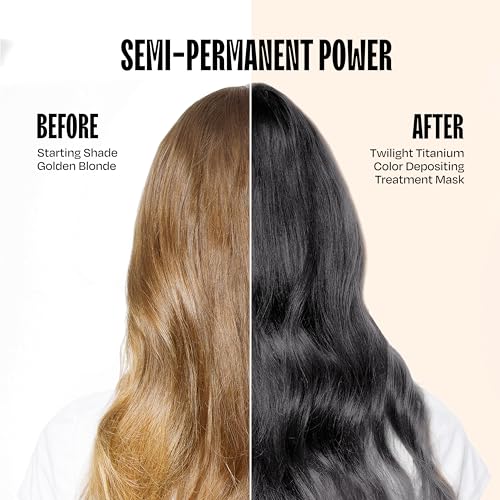 Image of Overtone Semi Permanent Hair Color Conditioner, Twilight Titanium, 8 oz, Nourishing, Damage-Free, Color Depositing Mask for All Hair Types with Shea Butter & Coconut Oil, Vegan & Cruelty-Free