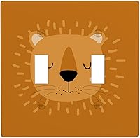 Vista 26 de Cubierta de interruptor de luz dúplex de elefante de dibujos animados de 1 banda, cubiertas de enchufe, placa frontal decorativa para receptáculo