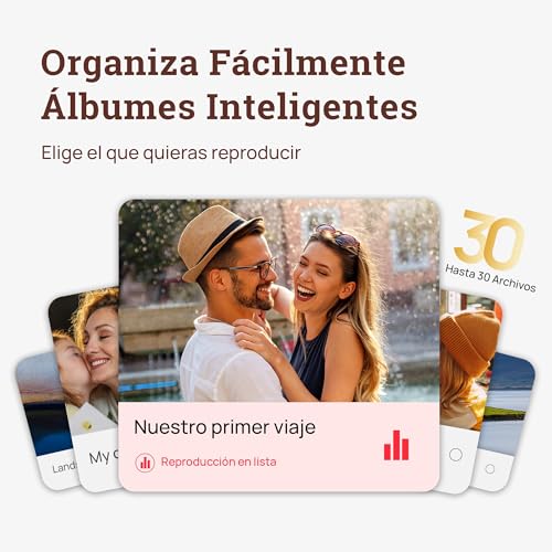 Miniatura 6 de Arzopa Marco De Fotos Digital 10.1 Pulgadas Nube Ilimitada Gratis Hd Ips Pantalla Táctil Marco Digital Metálico Rosa Dorado Comparte Fotos Videos Via App Marco Personalizado Regalar - D10 Rose Gold