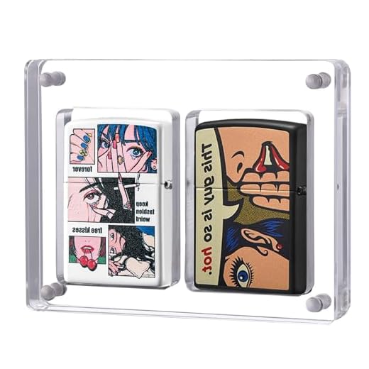 Acrosia Lighter Case Compatible with Zippo Display Case,Magnetic Clear Acrylic Display Stand Box, Fits 2.36 X 1.57 X 0.55-Inch Lighters Collections Storage(2 Dimensions)