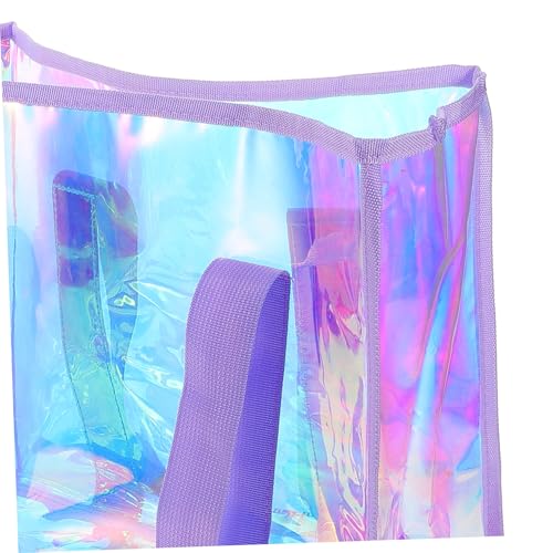 Beach Bag Zipper Modern Iridescent Tote Bag Large Capacity Travel Tote for Women for Beach Pool and Travel3