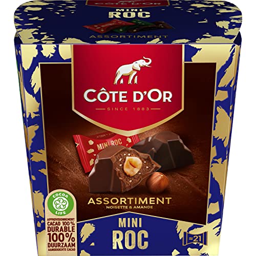 Côte d’Or - Mini Roc Mix - Assortiments de Chocolats - Lait, Praliné, Noir - Idée Cadeau Noël - Chocolat à Offrir - 1 Boîte 279 g Cover
