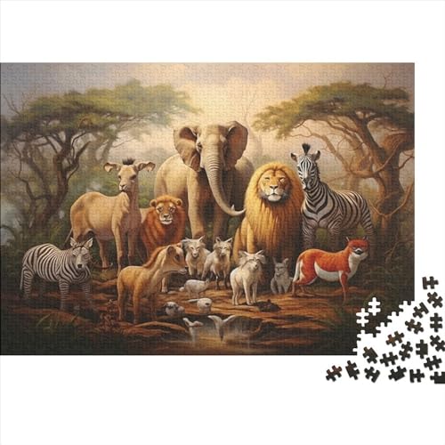 Puzzle en bois 1000 pièces animaux pour briser l'ennui et décorer votre intérieur