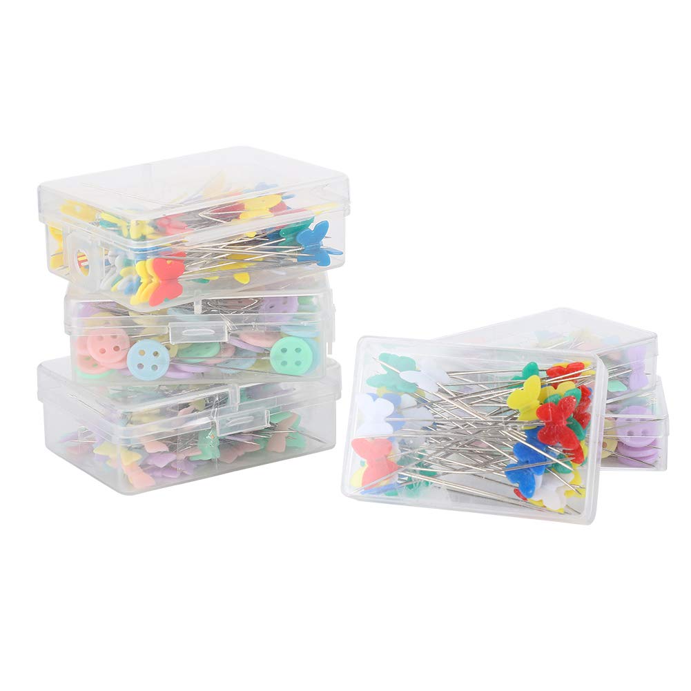 Premium 450 Hand Sewing Pins, Bright Colors, DIY Crafts, Sewing Decor for Prom, Wedding, Graduation Ceremony with Combination Suitable for Clothing Cutting