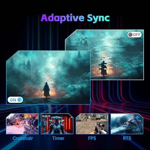 Image of KTC 24 Inch Computer Monitor, FHD 144Hz Office Gaming Monitor, IPS, Adaptive-Sync, HDMI & DP Port, 1500:1 Contrast Ratio, Bluelight Filter, Tilt Adjustable, H24B9S