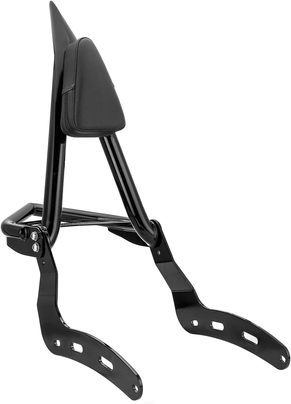 Mofun 27.2" Passengers Sissy Bar with Detachable Luggage Rack Compatible with Honda Rebel 1100 2021-2025 Gloss Black