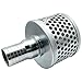 MUSTBEE Round Hole Suction Strainers and Combination Hose Connector Set for Pump, Plated Steel (1.5 inch set)