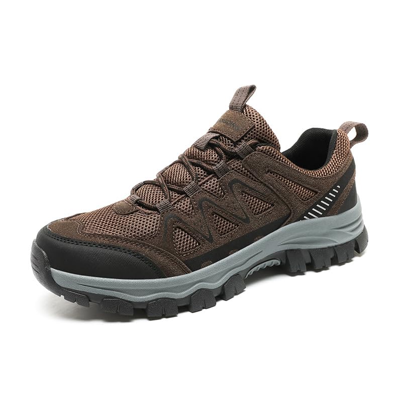 Men’s Outdoor Hiking Shoes Non-Slip Trekking Shoes for Hiking Travel Casual Wear Stylish Lightweight Sports Walking Shoes for Comfort