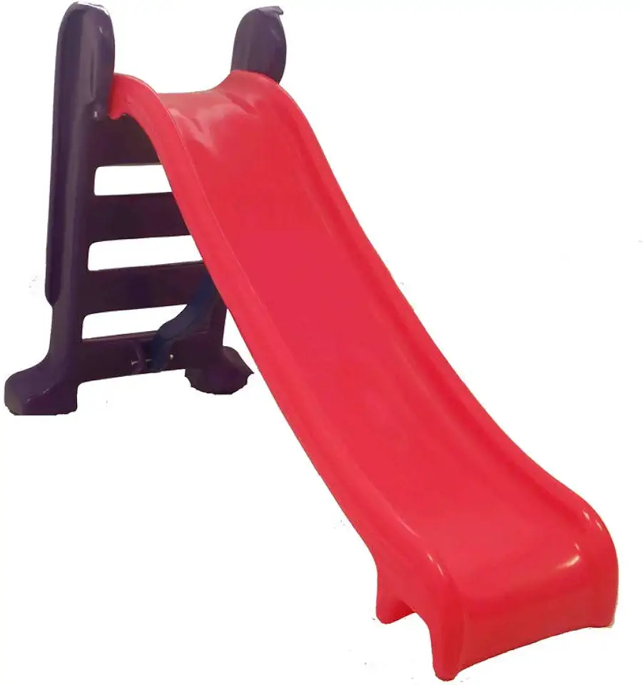Escorregador Infantil Plástico - Médio 3 Degraus Rosa c/ Roxo