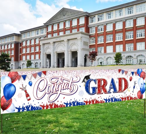 Image of 2026 Graduation Decorations-Large Congrats Class of 2026 Banner Congrats Grad Yard Sign Banner Decoration for for Graduation Party Supplies Graduation Decorations 2026