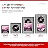Alison Kingsgate 12x12 White Vinyl Record Frame - Display Modern Frames for LP Album Covers & CDs - Engineered Wood with Shatterproof Perspex Front - Gift for Music Lovers #4
