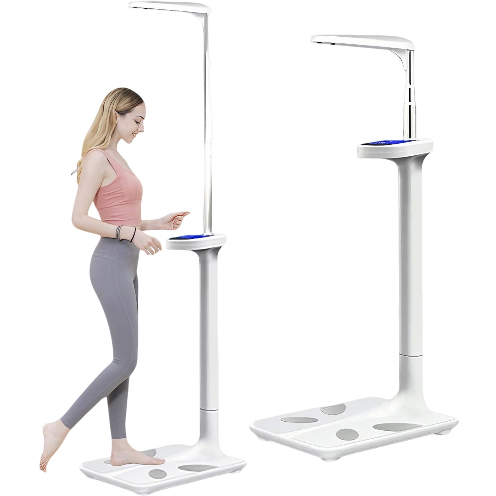 Bilancia Pesapersone Professionale, Bilancia Impedenziometrica Digitale, Altezza 80-195cm, Analizzatore di Grasso Corporeo e Altezza ad Ultrasuoni per Uso Domestico