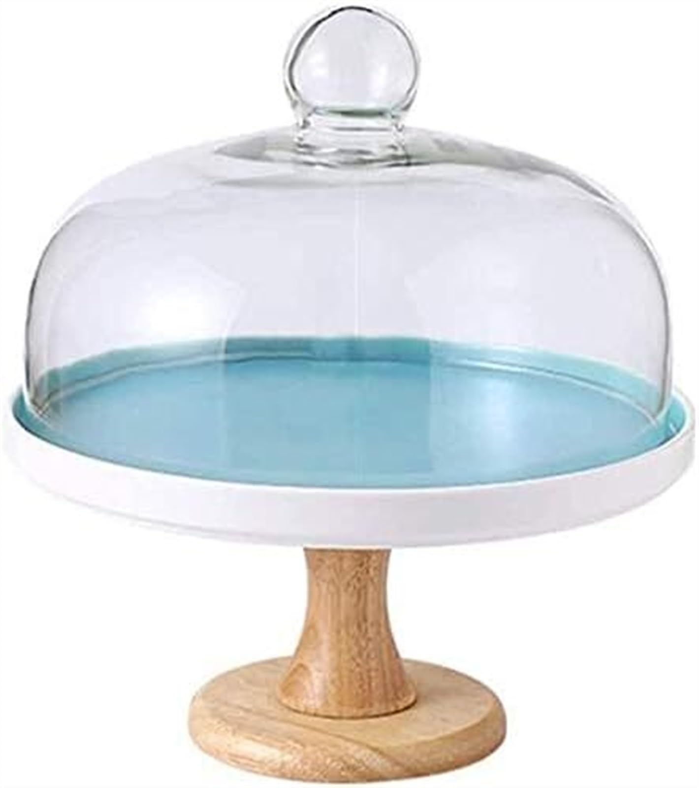 Plateau de pâtisserie de gâteau de prestige, dôme en verre de qualité supérieure 28.5cm