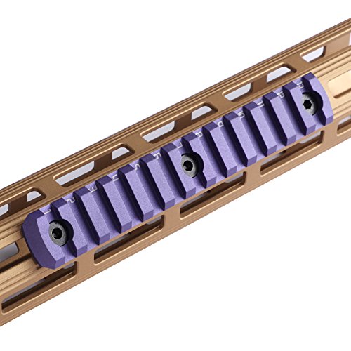 TuFok Mlok Picatinny Rail Section - Low Profile M-lok Rail (13-Slot,Aluminum) (13-Slot Purple) - Thumbnail 5