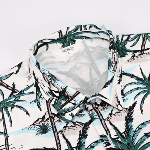 Image of Hawaiian Shirt for Men Tropical Shirts Summer Beach Button Down Short Sleeve Luau Aloha Floral Cruise Vacation Outfit 2026