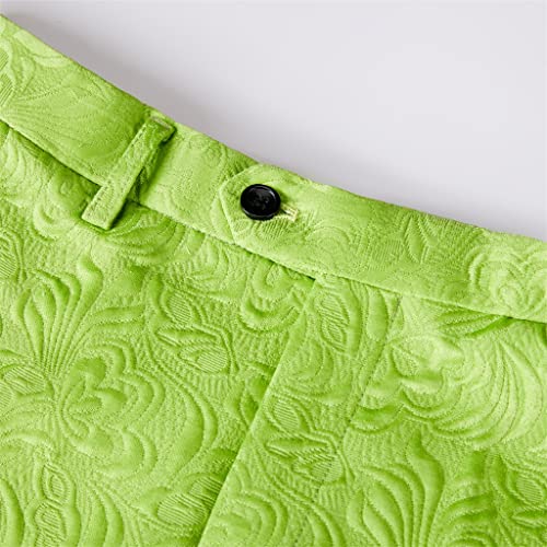 Men's Grass Green Black Lapel Jacket Trousers Casual Business Breasted Groom Wedding Suit 2PCS4