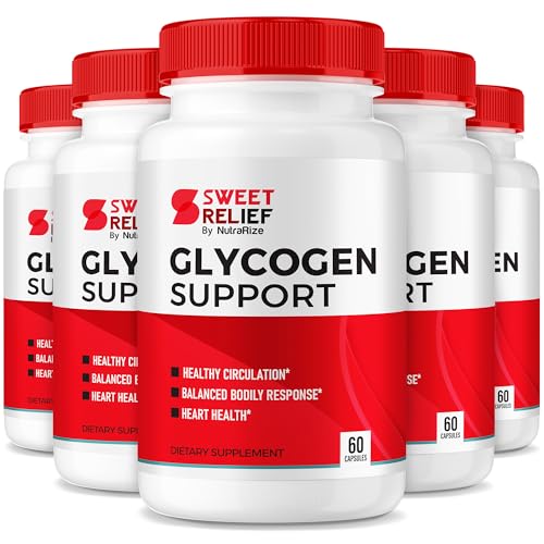 NutraRize (Pack of 5 Sweet Relief Glycogen Support - Glycogen Capsules, Blood Vessel Cleaner, Advanced Formula for Overall Wellness, Reviews (300 Capsules)