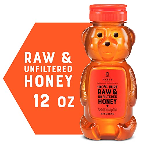 Nature Nate’s 100% Pure, Raw & Unfiltered, Squeeze Bottle, Honey, 12 Oz