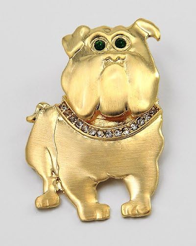 Dog Bulldog Brooch