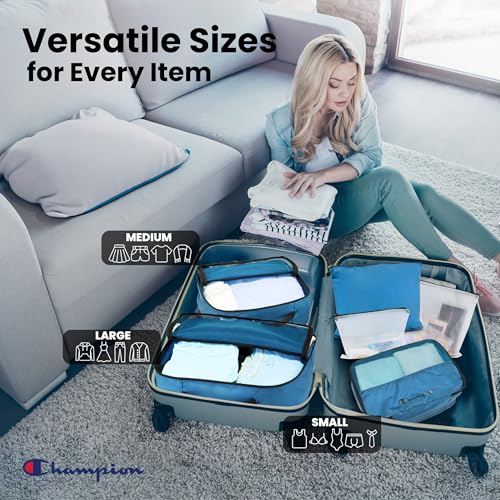 Champion Packing Cubes for Travel - 6 Piece Organizer Set, Carry-On Ready by Champion - Used condition - Image 5