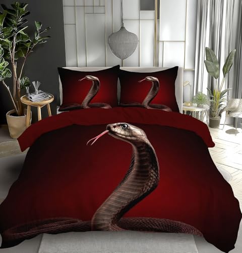 Housse de couette 220x240cm cobra en microfibre douce - 2