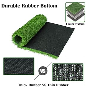 Dog Pee Grass Pads, 19″ x 29″ Puppy Turf Potty Training Tray, Thick & High Drainage Pets Fake Grass for Indoor Outdoor Use