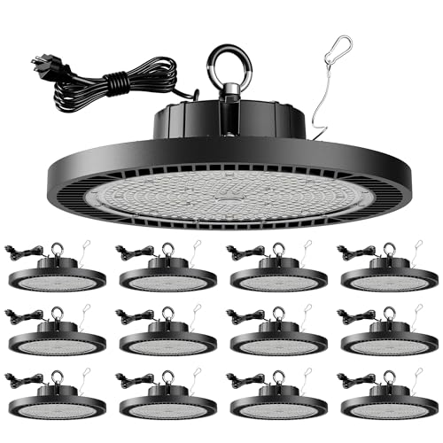 12 Pack 200W UFO LED High Bay Lights
