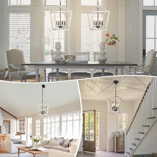 image for Seaside village 4 Light Rustic Chandelier, Farmhouse Lantern Fixture w
