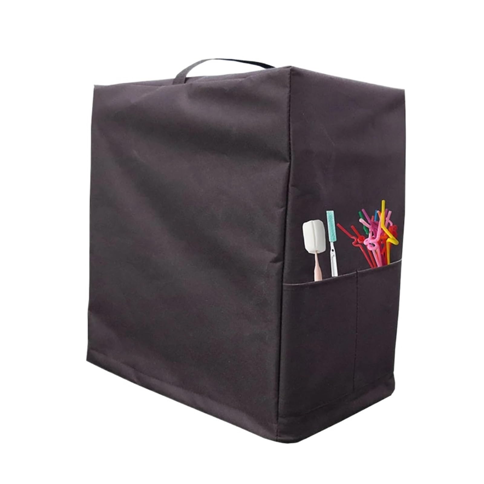 Abdeckung FüR Mixer Küchenmixer-Staubschutzhülle, Kaffeegeräte, Eismaschine, Staubschutz, passend mit Taschen und Griffschutzzubehör(43x27x46cm)