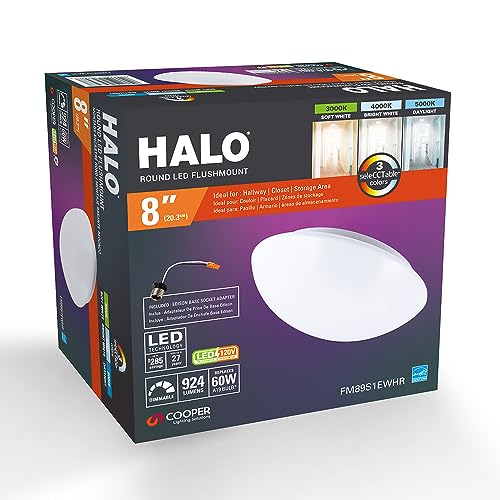 HALO 8 inch LED 3CCT Selectable Low Profile Round Flushmount - image 2