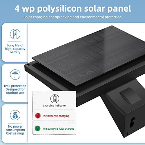 Ucgg Solar Wall Light Outdoor, 1050Lm, Type 2 Optical Lens 104 Led 3-Mode Lighting Wall Light With Fast Respond 120° Pir Motion Sensor, Ip65 Waterproof, For Building Exterior, Garden, Pathway #TOP4