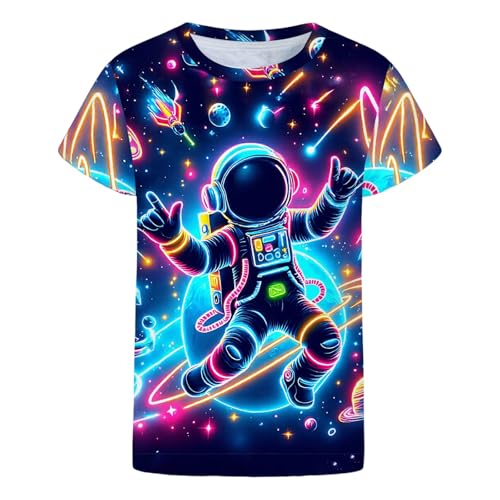 Genérico Camiseta Infantil de Manga Corta con Diseño 3D para Niños Estilo Casual y Divertido para Edades de 2 a 13 Años