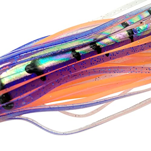 Ocean Cat Saltwater Trolling Lure For Marlin Tuna Mahi Dolphin Durado Wahoo Trolling Lures Free Mesh Bag Offshore Big Game Lures (8.5 In - Weighted Head - 6Pcs) #TOP5