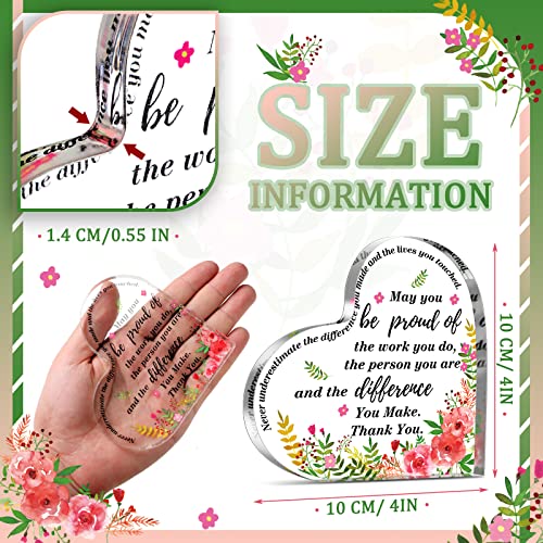 Thank You Gift For Women Inspirational Gifts Coworker Gifts Office Gift For Colleague Leaving Job Gifts Farewell Gift Appreciation Gifts For Friends Nurse Teacher Keepsake (Heart) #TOP2