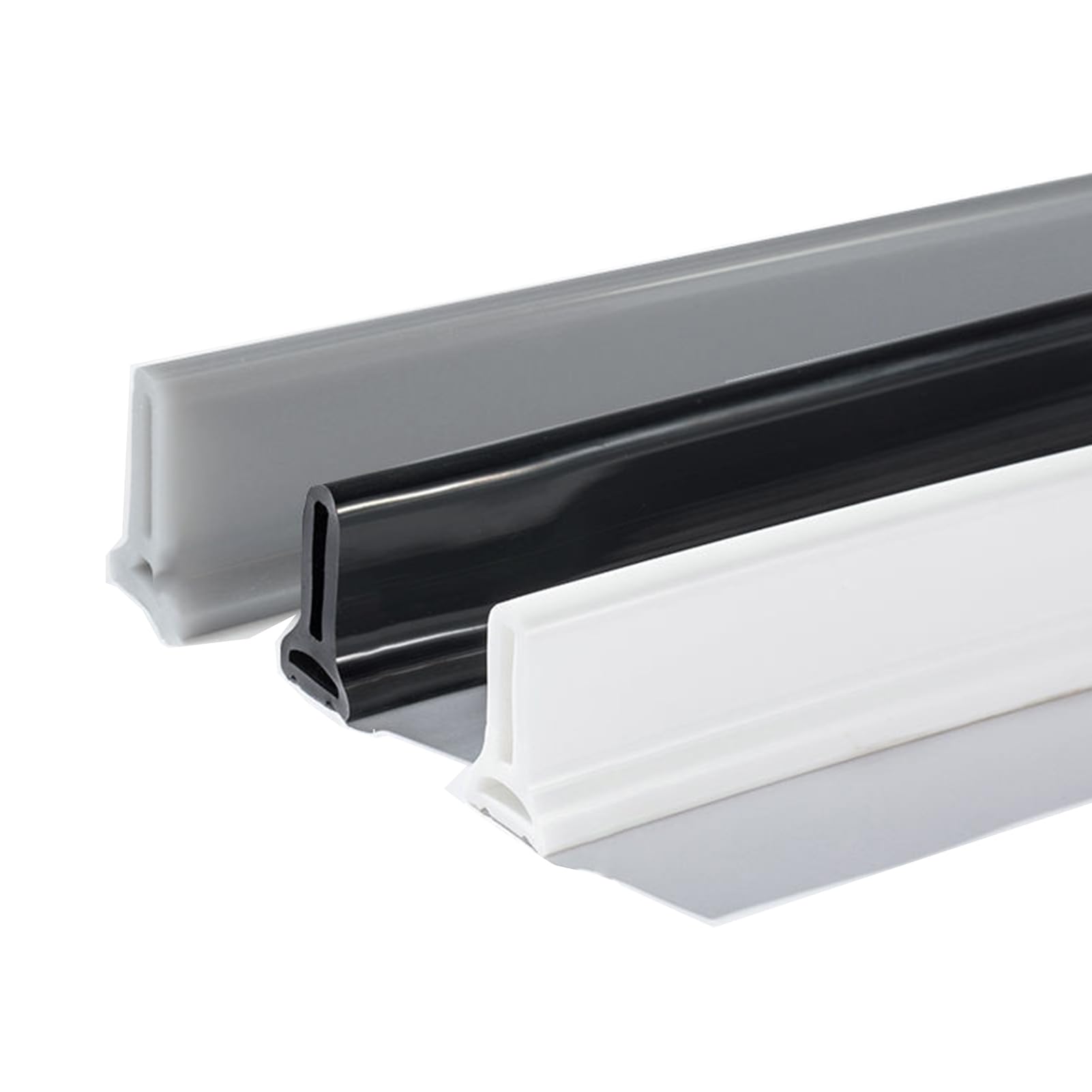 Barrera de ducha flexible de silicona con umbral de retención de agua