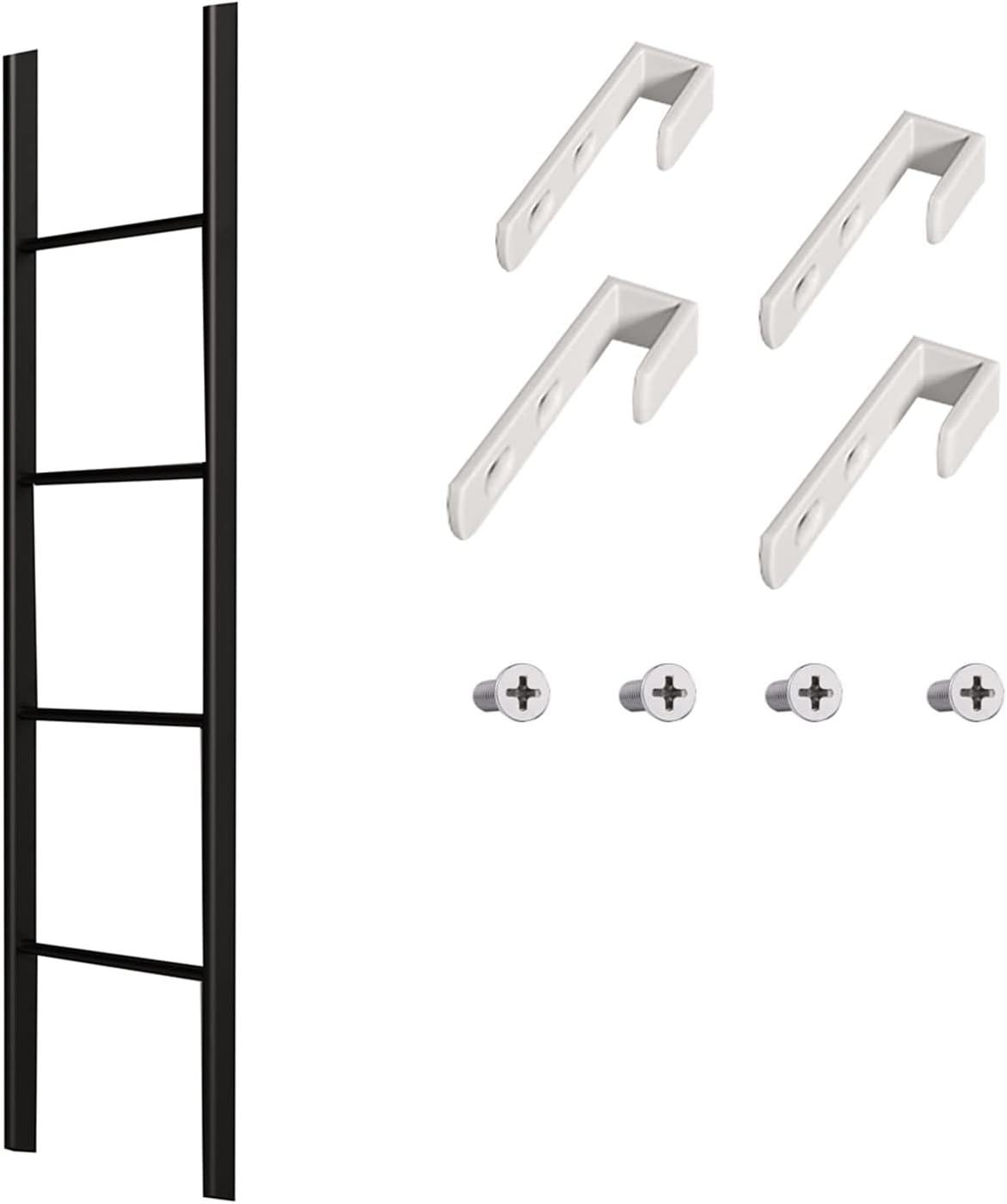 Adjustable Bunk Bed Ladder with Replaceable Hooks Perfect for Loft Dorm Rooms and RVsSturdy SpaceSaving Design for Easy Access and Safety in Bedrooms