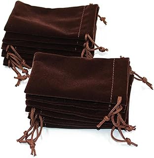 QQLADY Bolsas de Terciopelo Suave con cordón para Embalaje de Regalo de joyería, Paquete de 100 Bolsas para Suministros de Fiesta y Boda, Color Negro