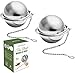 BESTONZON 2PCS Tea Strainer 2.2 Inch Ultra Fine 304 Stainless Steel Tea Infuser for Loose Tea