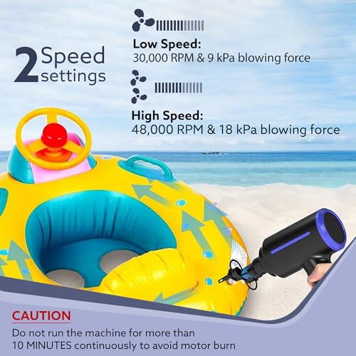 AGARO Compressed Air Duster,Air Blower, Powerful 48000 RPM, Variable Speed, Copper Motor, Air Spray/Blower for Electronics & Inflatables, Dust Cleaner for Computer, Laptop, Home, Car & Office, AD1719 - Image 3