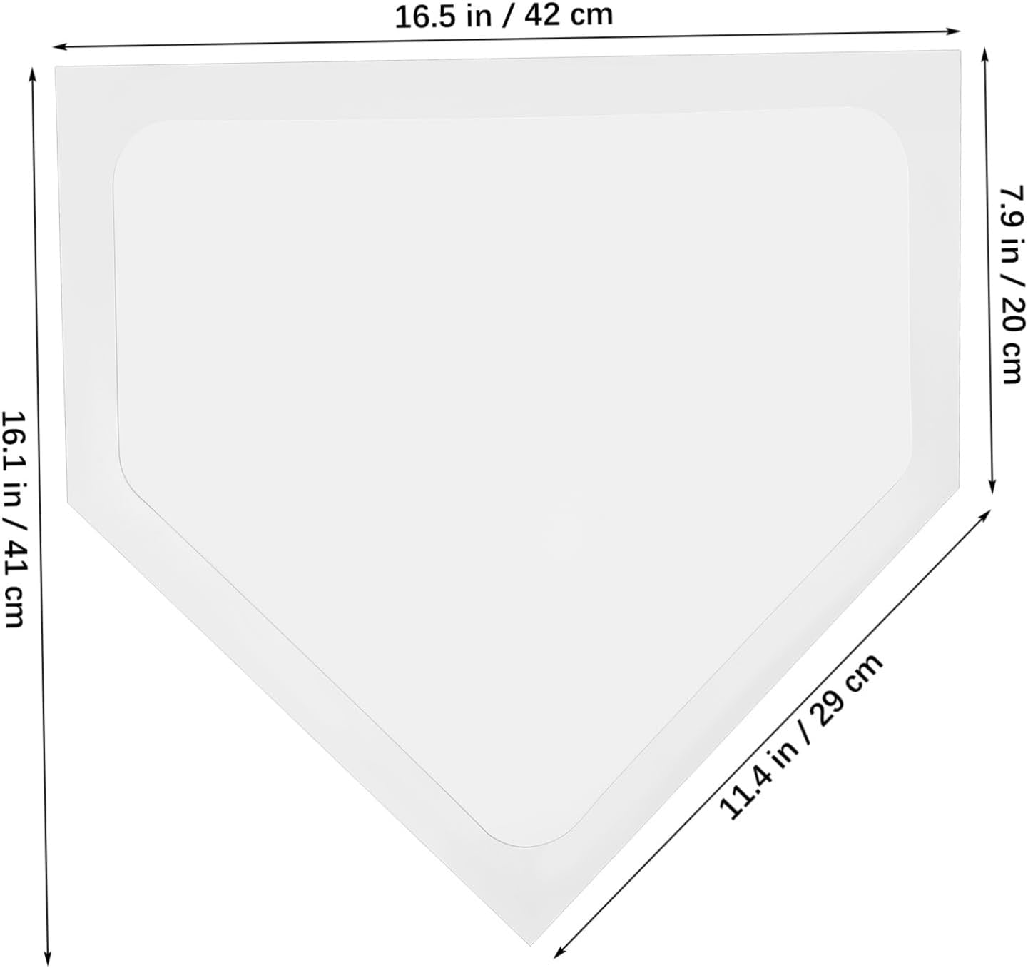 2Pcs Baseball Training Plates Lightweight Durable Home Plates for Practice Material Slip Resistant Surface for Baseball Drills and Games