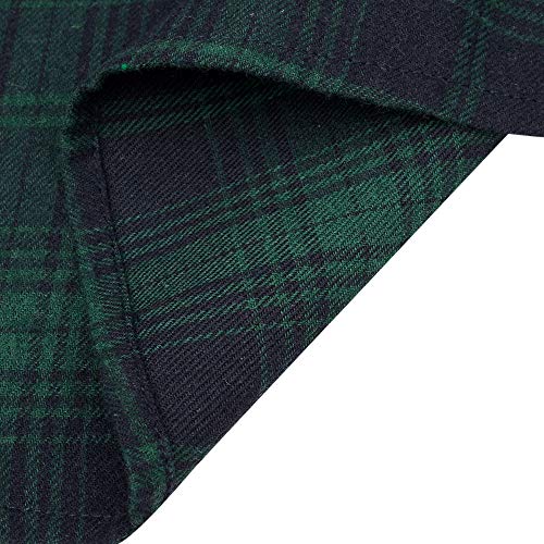 Alimens & Gentle Men's Button Down Regular Fit Long Sleeve Plaid Flannel Casual Shirts