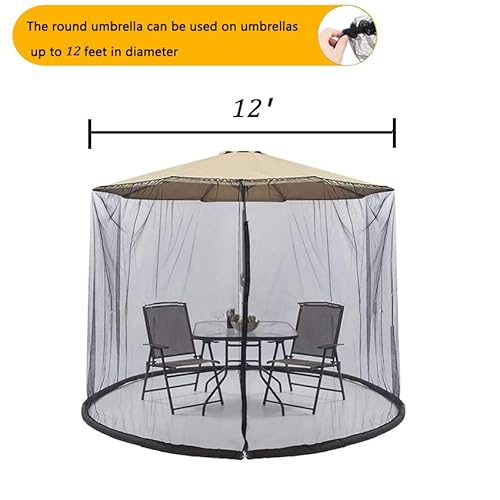 Tiimmgaal 10' X 10' Patio Umbrellas Netting Mosquito Netting, Gazebo Canopy Patio Umbrella Square Clearance Or Circularity Otdoorcanopy Umbrella Screen (Black)（Note: Mosquito Netting Only） #TOP2