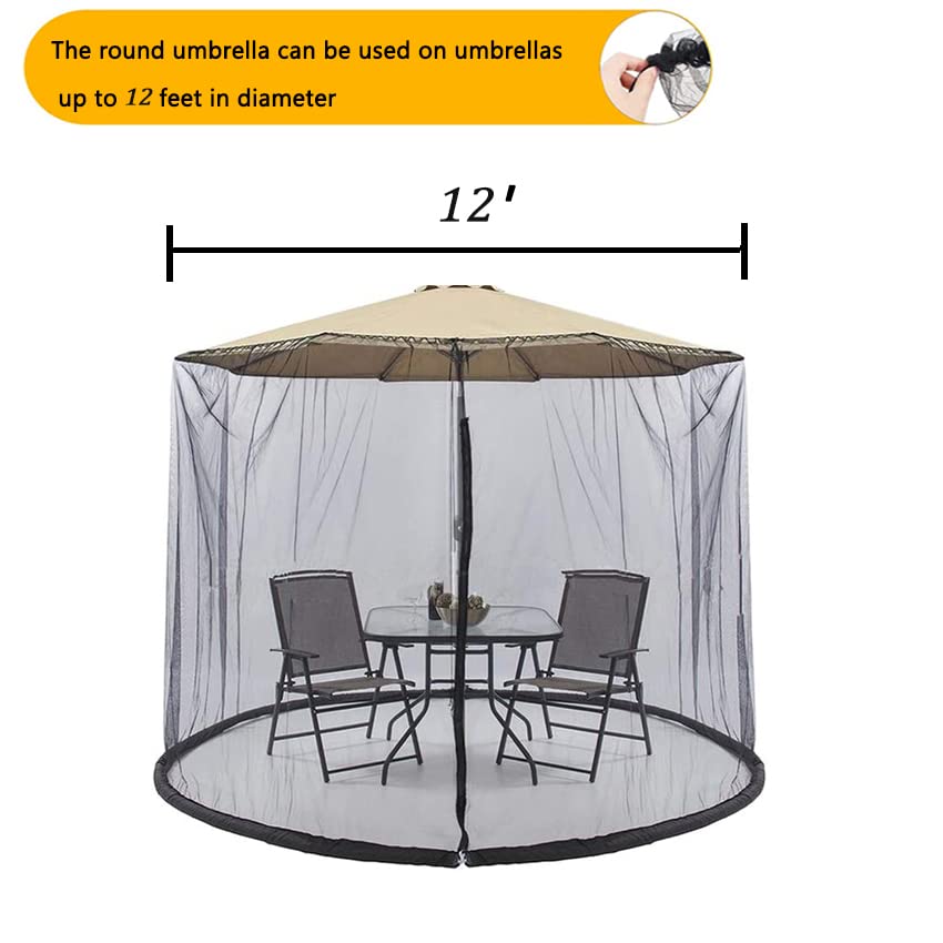 Paraguas de patio de 10 x 10 pies, mosquitera, toldo para kiosco, sombrilla cuadrada para patio o circularidad, toldo para exteriores (negro) (Nota: solo mosquitera) 3