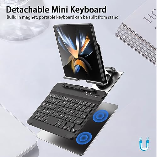 Mini teclado portátil Samsung Z Fold 6 5 4 mouse inalámbrico soporte tablet 7