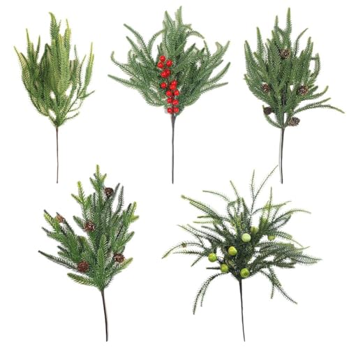 Couronne de Noël en fausse verdure de Norfolk pour porte - 6