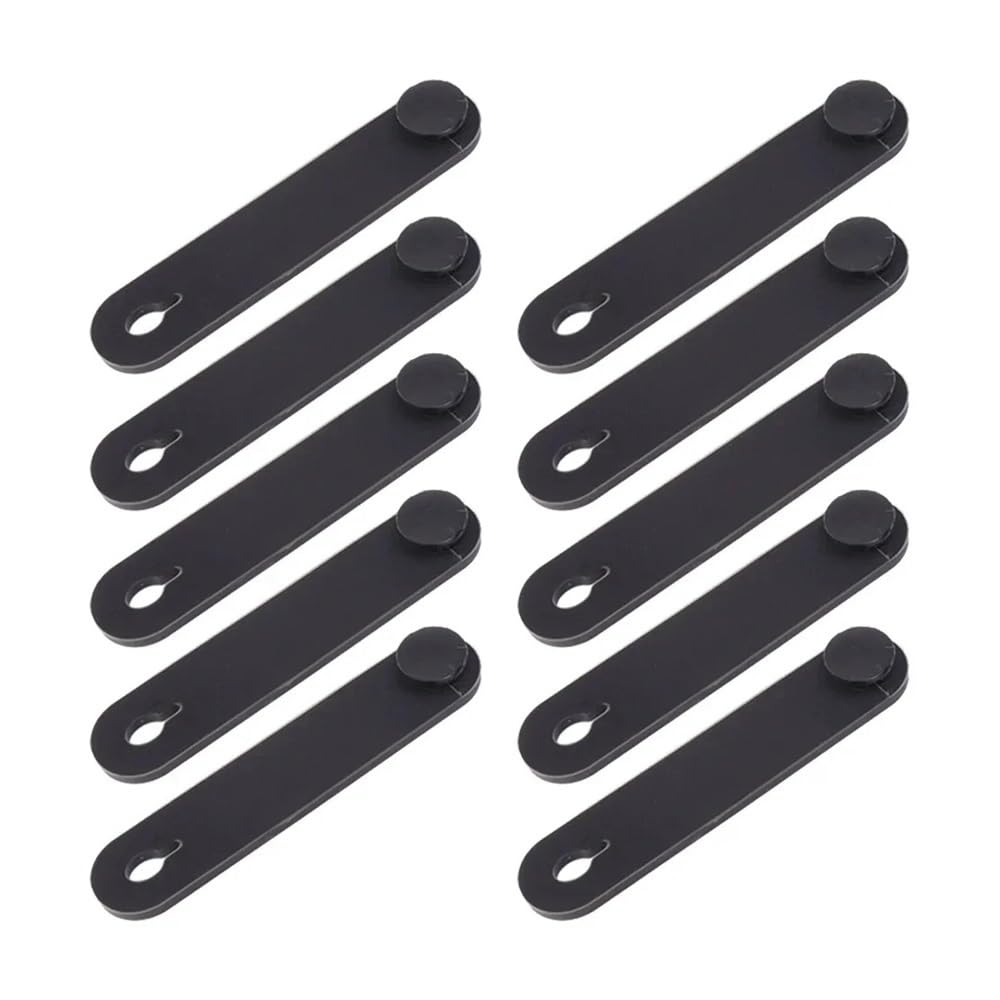 Gumowa opaska zaciskowa do motocykla, gumowa opaska zaciskowa do ramy motocykla, mocująca wiązkę przewodów pasującą do BR 1250 Gs Adventure Hor(Black-10pcs)