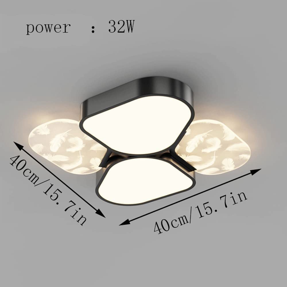 Mid Century lampa sufitowa L LED, podtynkowa, akrylowa, pióra, dekoracja domu, do sypialni, salonu, lampa sufitowa
